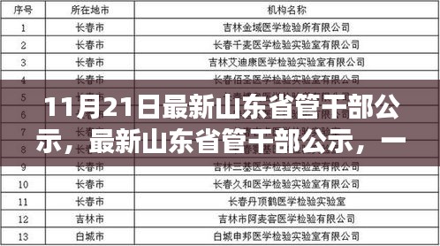 山东省管干部最新公示，职务调整与人事变动一览（11月21日更新）