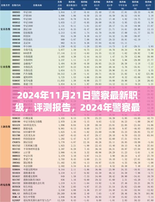 2024年警察最新职级体系介绍及评测报告