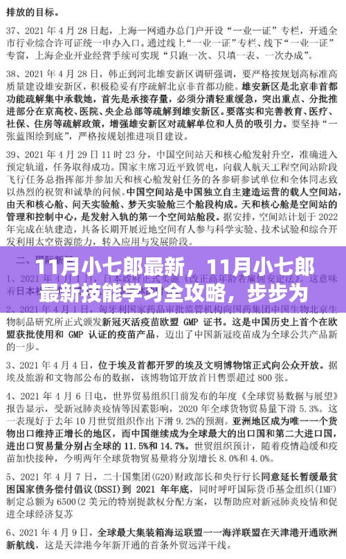 11月小七郎最新技能学习全攻略，步步为营，轻松成为技能大师