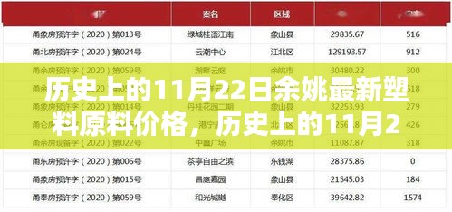 余姚塑料原料历史价格概览，11月22日价格概览及最新动态