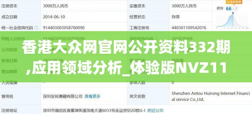 香港大众网官网公开资料332期,应用领域分析_体验版NVZ11.27