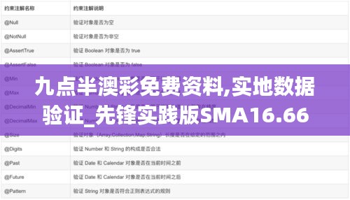 九点半澳彩免费资料,实地数据验证_先锋实践版SMA16.66