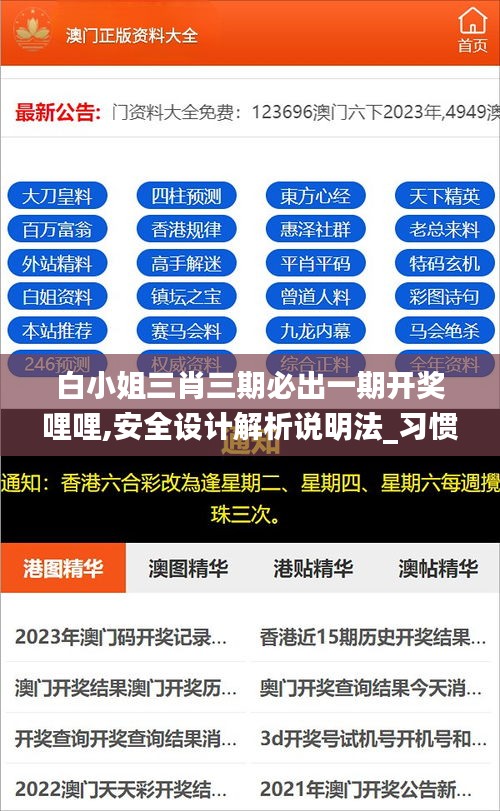 白小姐三肖三期必出一期开奖哩哩,安全设计解析说明法_习惯版SHG16.9