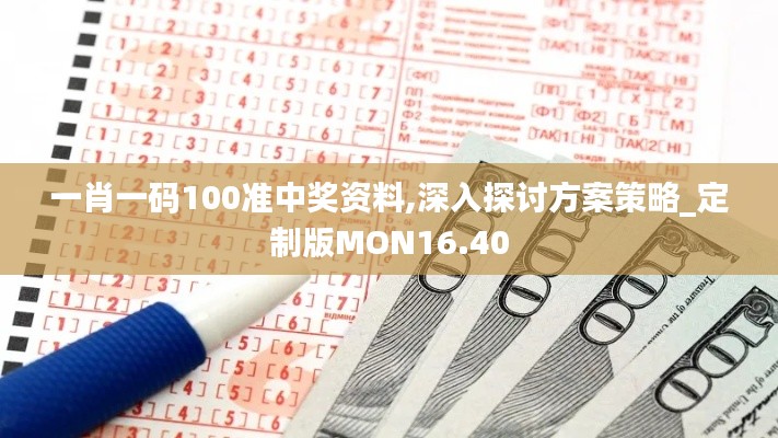 一肖一码100准中奖资料,深入探讨方案策略_定制版MON16.40