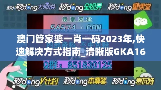 澳门管家婆一肖一码2023年,快速解决方式指南_清晰版GKA16.32