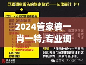 2024管家婆一肖一特,专业调查具体解析_时空版ZMX16.1