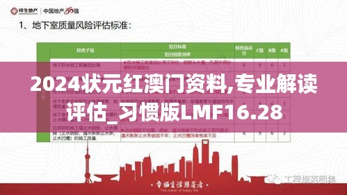 2024状元红澳门资料,专业解读评估_习惯版LMF16.28