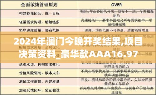 2024年澳门今晚开奖结果,项目决策资料_豪华款AAA16.97