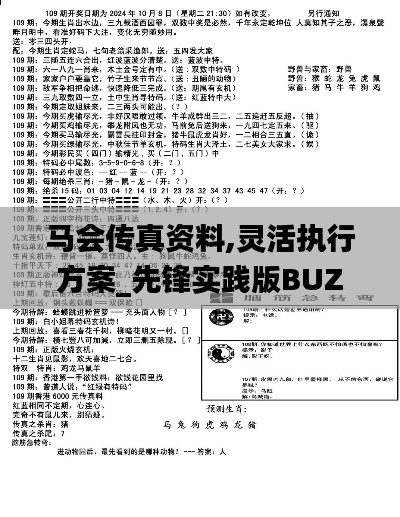 马会传真资料,灵活执行方案_先锋实践版BUZ16.90