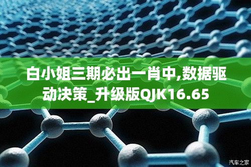 白小姐三期必出一肖中,数据驱动决策_升级版QJK16.65