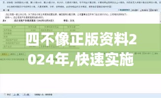 四不像正版资料2024年,快速实施解答研究_确认版QHV10.90