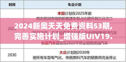 2024新奥天天免费资料53期,完善实施计划_增强版UIV19.70