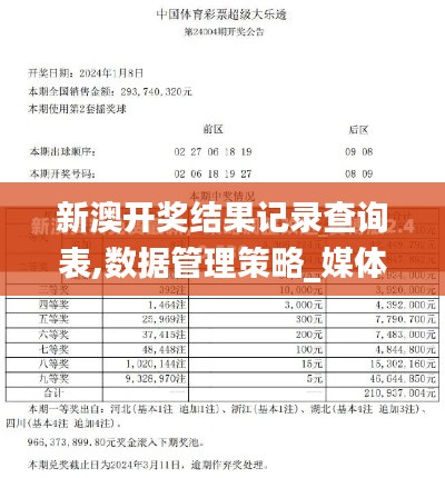 新澳开奖结果记录查询表,数据管理策略_媒体宣传版IZW19.56