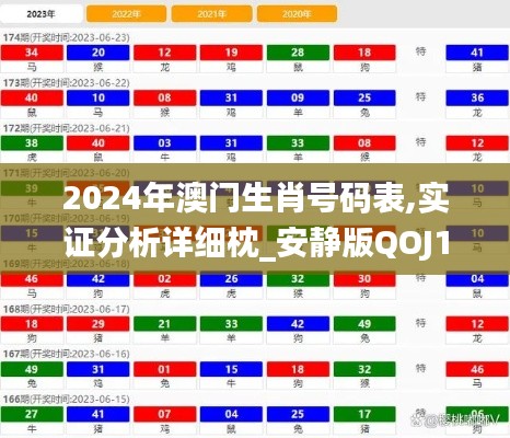 2024年澳门生肖号码表,实证分析详细枕_安静版QOJ10.31