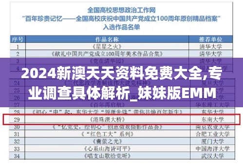 2024新澳天天资料免费大全,专业调查具体解析_妹妹版EMM19.41