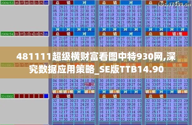 481111超级横财富看图中特930网,深究数据应用策略_SE版TTB14.90