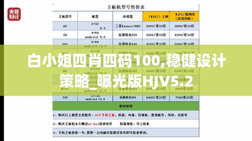 白小姐四肖四码100,稳健设计策略_曝光版HJV5.2