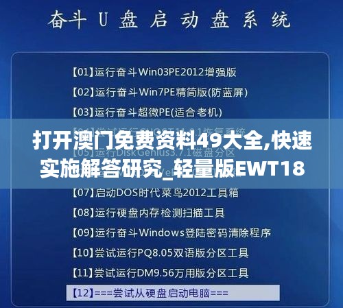 打开澳门免费资料49大全,快速实施解答研究_轻量版EWT18.63