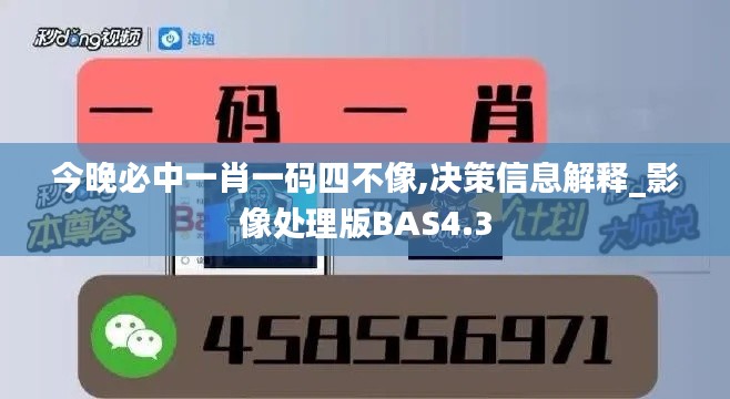 今晚必中一肖一码四不像,决策信息解释_影像处理版BAS4.3