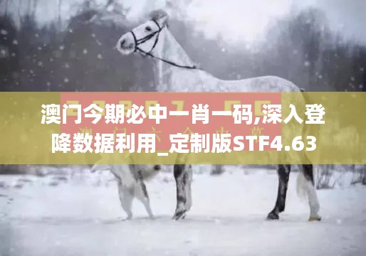 澳门今期必中一肖一码,深入登降数据利用_定制版STF4.63