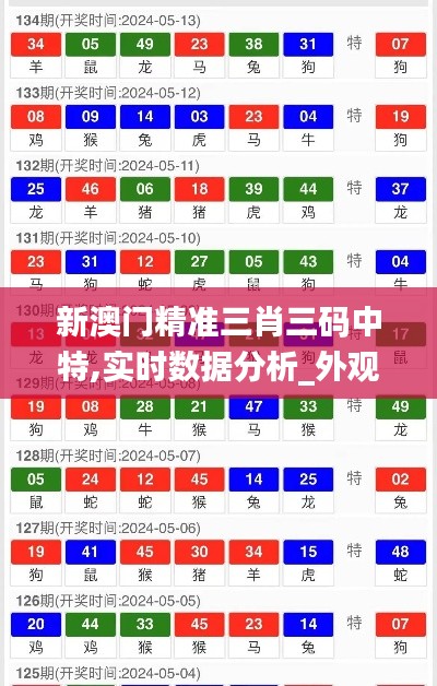 新澳门精准三肖三码中特,实时数据分析_外观版ORX18.51