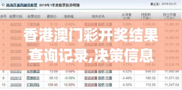 香港澳门彩开奖结果查询记录,决策信息解释_赋能版FLF18.40