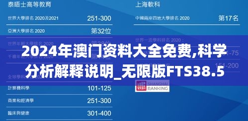 2024年澳门资料大全免费,科学分析解释说明_无限版FTS38.582