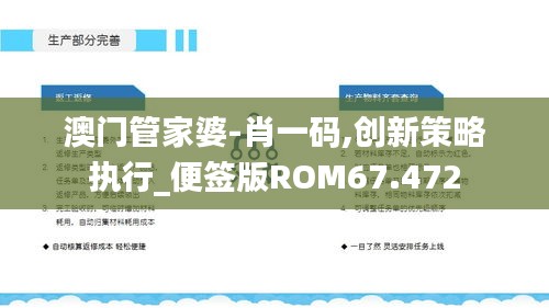 澳门管家婆-肖一码,创新策略执行_便签版ROM67.472