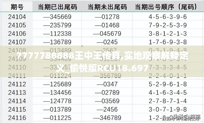 7777788888王中王传真,实地观察解释定义_愉悦版RCU18.697