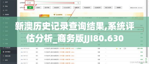 新澳历史记录查询结果,系统评估分析_商务版JJI80.630