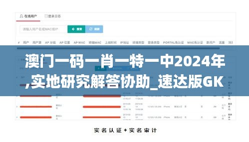 澳门一码一肖一特一中2024年,实地研究解答协助_速达版GKN57.812