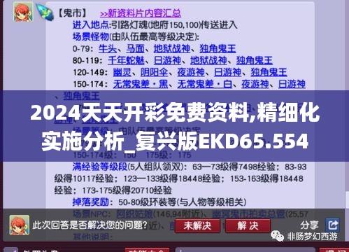 2024天天开彩免费资料,精细化实施分析_复兴版EKD65.554