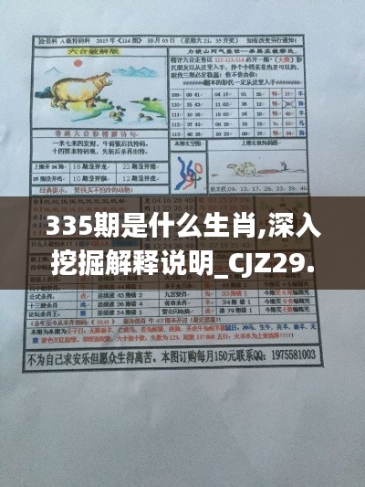 335期是什么生肖,深入挖掘解释说明_CJZ29.326科技版