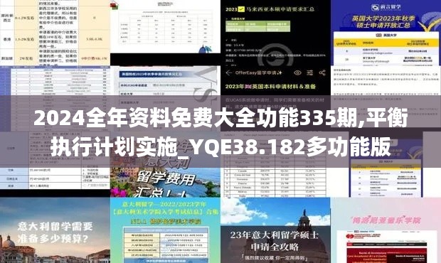 2024全年资料免费大全功能335期,平衡执行计划实施_YQE38.182多功能版