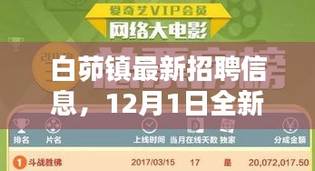 白茆镇最新招聘，全新职位等你来挑战，12月1日招聘信息发布！