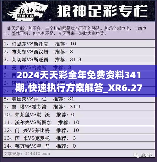 2024天天彩全年免费资料341期,快速执行方案解答_XR6.276