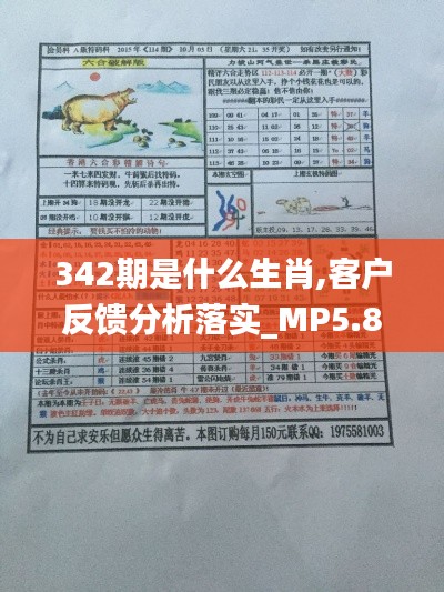 342期是什么生肖,客户反馈分析落实_MP5.866