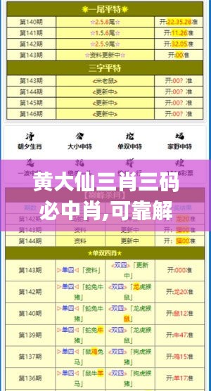 黄大仙三肖三码必中肖,可靠解答解释定义_kit4.937