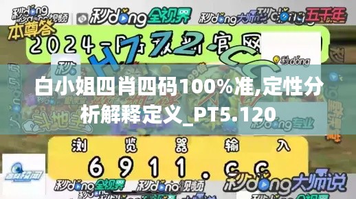 白小姐四肖四码100%准,定性分析解释定义_PT5.120