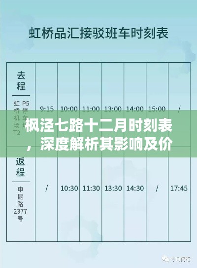 枫泾七路十二月时刻表深度解析与价值探讨