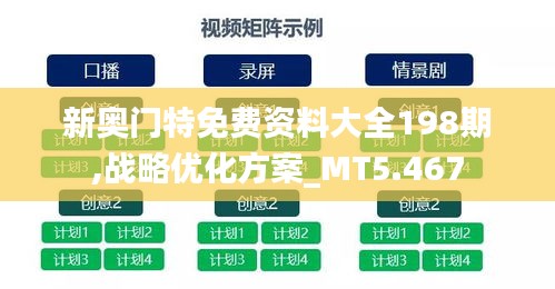 新奥门特免费资料大全198期,战略优化方案_MT5.467