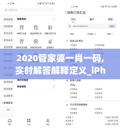 2020管家婆一肖一码,实时解答解释定义_iPhone6.789