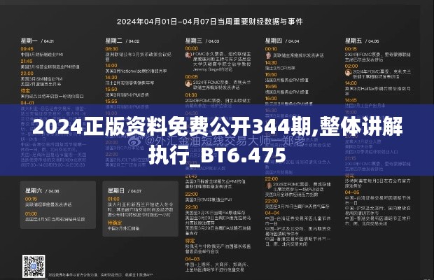 2024正版资料免费公开344期,整体讲解执行_BT6.475