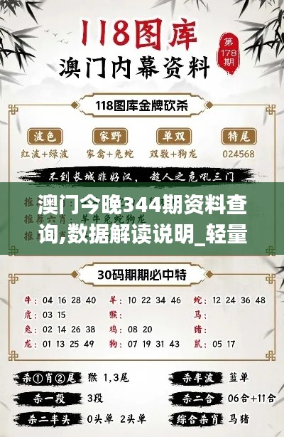 澳门今晚344期资料查询,数据解读说明_轻量版7.185