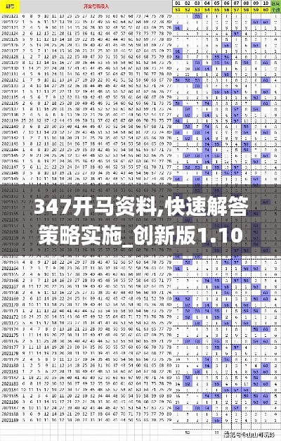 347开马资料,快速解答策略实施_创新版1.105