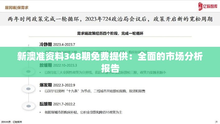 新澳准资料348期免费提供：全面的市场分析报告