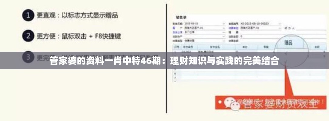 管家婆的资料一肖中特46期：理财知识与实践的完美结合