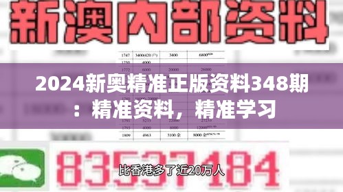 2024新奥精准正版资料348期：精准资料，精准学习