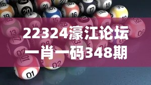 22324濠江论坛一肖一码348期：深入探讨348期的中奖秘籍