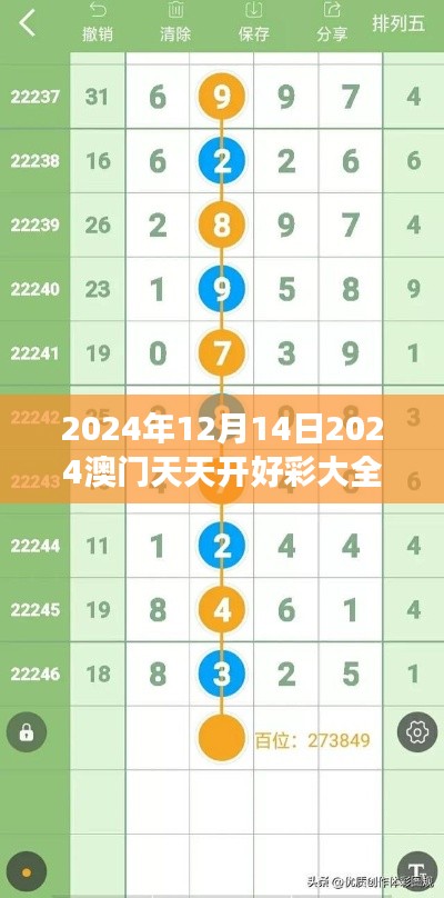 2024年12月14日2024澳门天天开好彩大全53期：澳门博彩界的盛事，不容错过